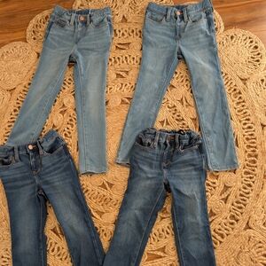 Old Navy Girls Skinny Jeans in Light and Dark Blue
